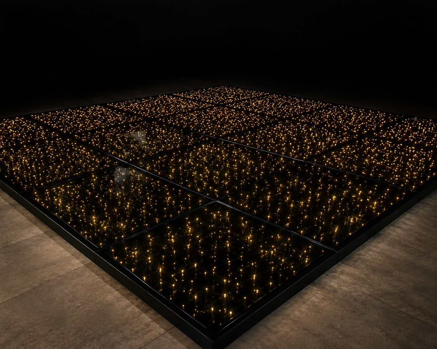 Pista de LED dourada Moove Box
